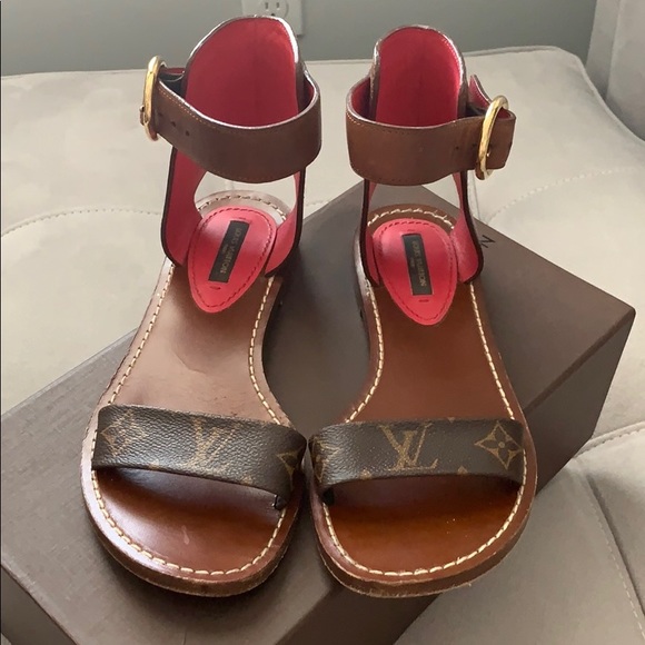 Louis Vuitton Shoes - Louis Vuitton ankle strap sandals size 37